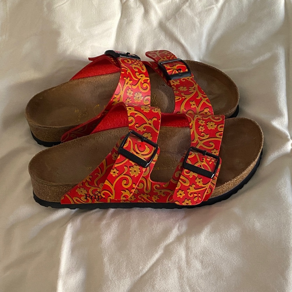 Papillio by Birkenstock Red Floral Sandals